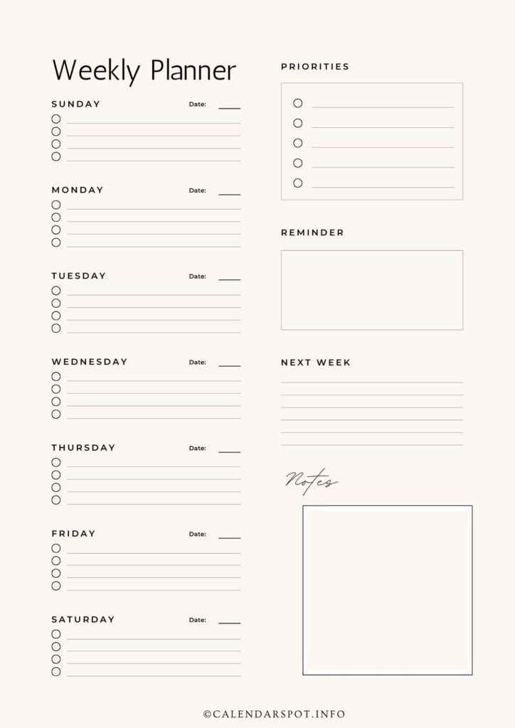 Weekly Planner