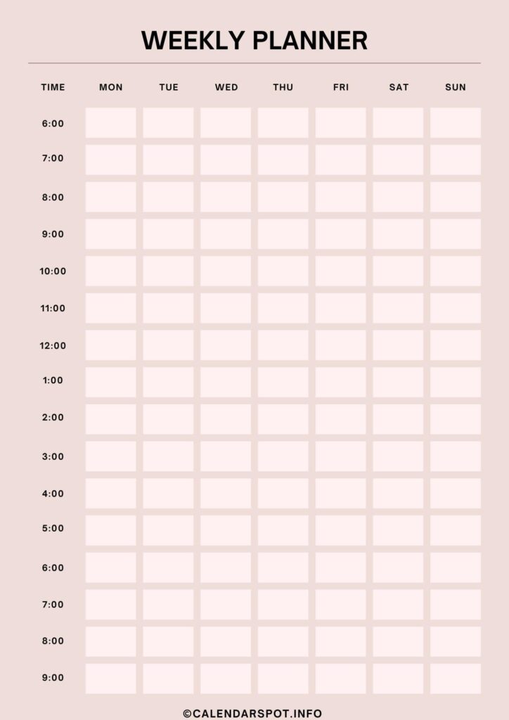 Weekly Planner Template